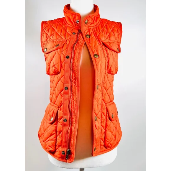 Polo Ralph Lauren Girls Vest Orange Quilted Vest Size S
